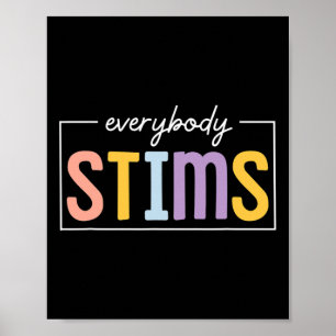 Jeder Stim Neuroversity Sped Teacher Autismus Poster