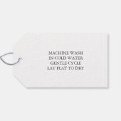 Jeder Strick mit Liebe, handgefertigt Geschenkanhänger (Rückseite Horizontal)