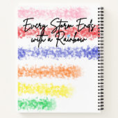 Jeder Sturm endet mit einem Rainbow Deluxe Noteboo Notizblock (Rückseite)