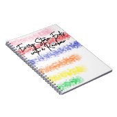 Jeder Sturm endet mit einem Rainbow-Notebook Notizblock (Rechte Seite)