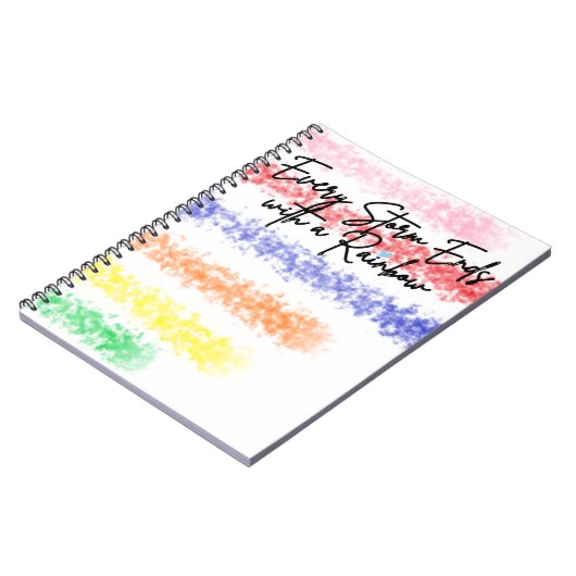 Jeder Sturm endet mit einem Rainbow-Notebook Notizblock (Linke Seite)