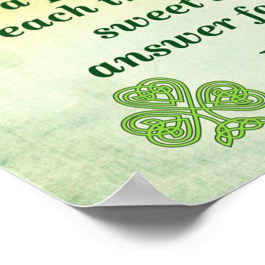 Jeder Sturm - irisches Zitat - Plakatdruck Poster (Ecke)