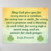 Jeder Sturm - irisches Zitat - Plakatdruck Poster (Vorne)