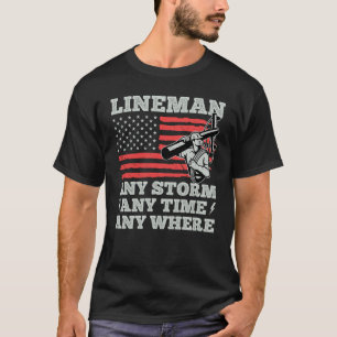 Jeder Sturm jederzeit irgendwo Elektriker Leitungs T-Shirt