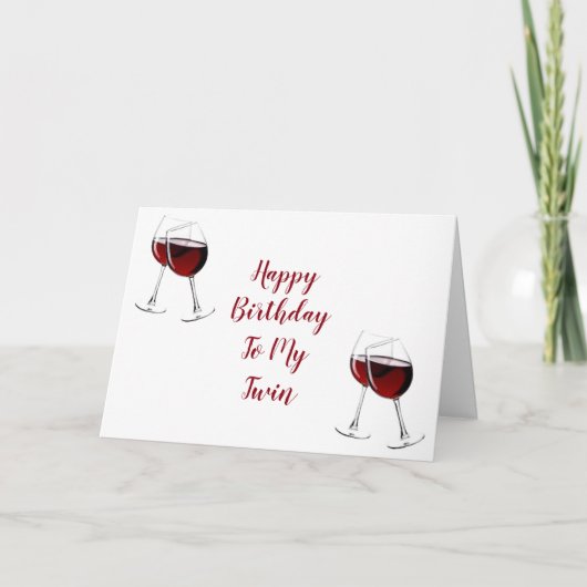 JEDER TAG IST BESONDERER GEBURTSTAG MEIN **TWIN** KARTE (Vorderseite)