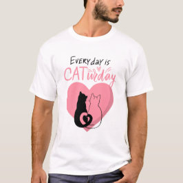 Jeder Tag ist CATurday Liebe Poster T-Shirt
