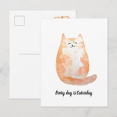"Jeder Tag ist Caturday" Postkarte (Vorne/Hinten)