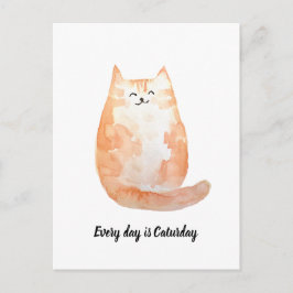 "Jeder Tag ist Caturday" Postkarte