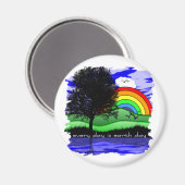 Jeder Tag ist der Tag der Erde Magnet (Vorderseite/Rückseite)