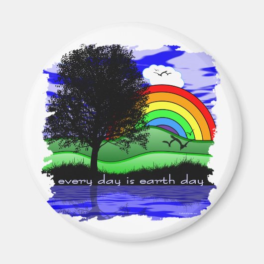 Jeder Tag ist der Tag der Erde Magnet (Vorne)