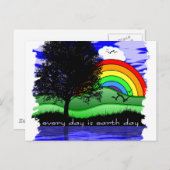 Jeder Tag ist der Tag der Erde Postkarte (Vorne/Hinten)