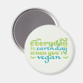 Jeder Tag ist der Tag der Erde Vegan Magnet (Vorderseite/Rückseite)