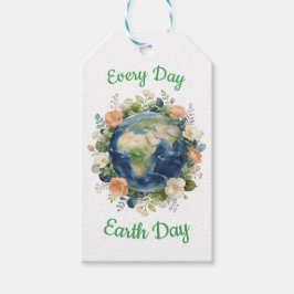 Jeder Tag ist Earth Day Blumengesteck Erde Geschenkanhänger