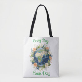 Jeder Tag ist Earth Day Blumengesteck Erde Tasche