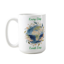 Jeder Tag ist Earth Day - Floraler Globus mit Händ