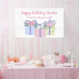 Jeder Tag ist ein Geschenk Geburtstagsbanner Banner