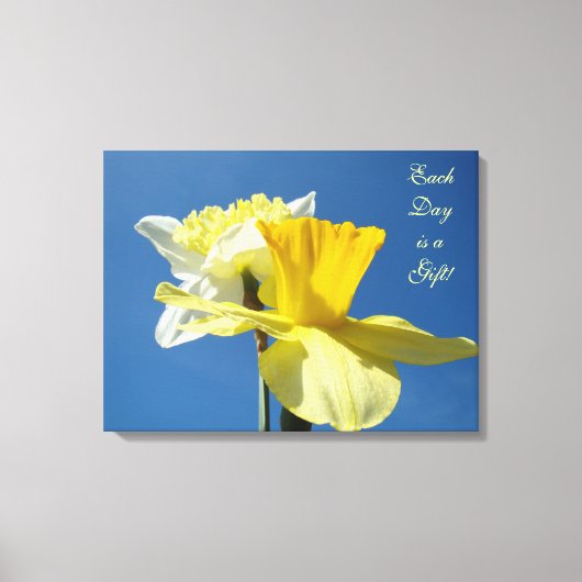 Jeder Tag ist ein Geschenk! Leinwand Frühling (Vorderseite)