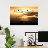 Jeder Tag ist ein Neuanfang Poster (Heimbüro)