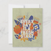 Jeder Tag ist ein Neubeginn Mitteilungskarte (Vorderseite)