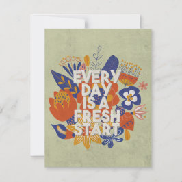 Jeder Tag ist ein Neubeginn Mitteilungskarte