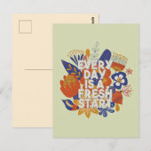 Jeder Tag ist ein Neubeginn Postkarte (Vorne/Hinten)