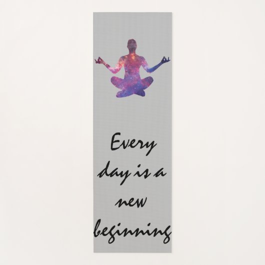 Jeder Tag ist ein Neubeginn Yogamatte (Vorderseite)