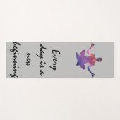 Jeder Tag ist ein Neubeginn Yogamatte (Vorderseite (Horizontal))