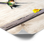 Jeder Tag ist ein neuer Anfang Hummingbird Poster (Ecke)