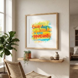 Jeder Tag ist ein neues Kalligraphieangebot Fotodruck