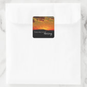 Jeder Tag ist ein Segen Quadratischer Aufkleber (Tasche)