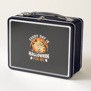 Jeder Tag ist Halloween Vintage T-Shirt Design Metall Brotdose