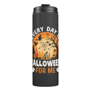Jeder Tag ist Halloween Vintage T-Shirt Design Thermosbecher