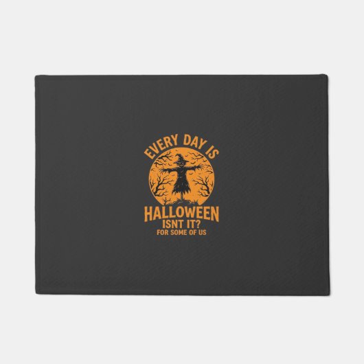 Jeder Tag ist Halloween Vogelscheuche Hexe Design_ Fußmatte (Vorderseite)