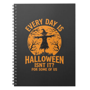Jeder Tag ist Halloween Vogelscheuche Hexe Design_ Notizblock