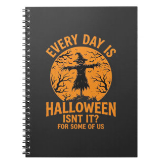 Jeder Tag ist Halloween Vogelscheuche Hexe Design_ Notizblock