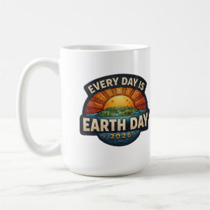 Jeder Tag ist Tag der Erde 2026 Eco-Abzeichen-De Kaffeetasse