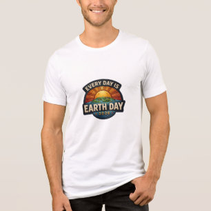 Jeder Tag ist Tag der Erde 2026 Öko-Abzeichen-De Tri-Blend Shirt