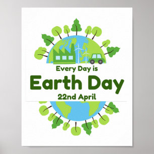 Jeder Tag ist Tag der Erde   Earth Day Poster