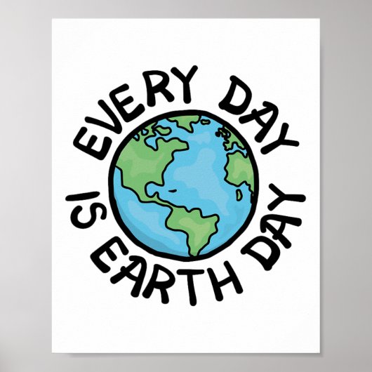 Jeder Tag ist Tag der Erde Poster (Vorne)