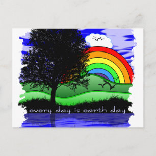 Jeder Tag ist Tag der Erde Postkarte