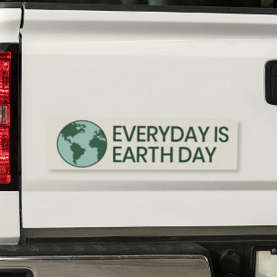 Jeder Tag Ist Tag Der Erde - Vintage Green Earth L Autoaufkleber