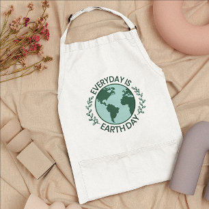 Jeder Tag Ist Tag Der Erde - Vintage Green Earth L Schürze