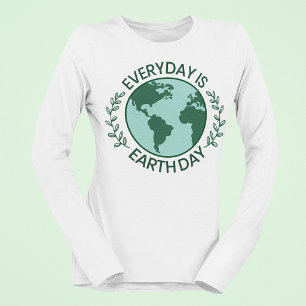 Jeder Tag Ist Tag Der Erde - Vintage Green Earth L T-Shirt