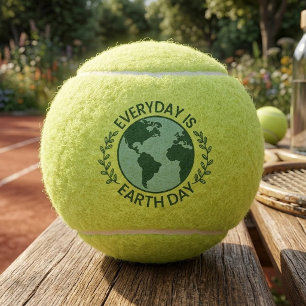 Jeder Tag Ist Tag der Erde - Vintage Grün Erde Lie Tennisbälle