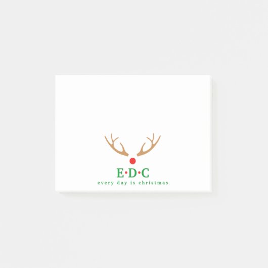 Jeder Tag ist Weihnachten   Post-it Klebezettel (Vorderseite)