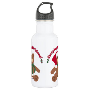 Jeder Tag Ist Weihnachten! WeihnachtsTeddybär Trinkflasche