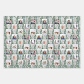 Jeder Text 12 Foto Collage Bauernhof Holz Weihnach Geschenkpapier Set (Vorderseite 3)