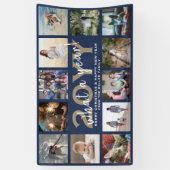 Jeder Text 12 Foto Weihnachten Neue Jahre Blauer U Banner (Vertikal)