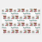 Jeder Text & 12 Fotos hell Moderne frohe Weihnacht Geschenkpapier Set (Vorderseite 2)