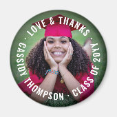 Jeder Text-Abschluss Vielen Dank Foto Gastgeschenk Magnet (Vorne)